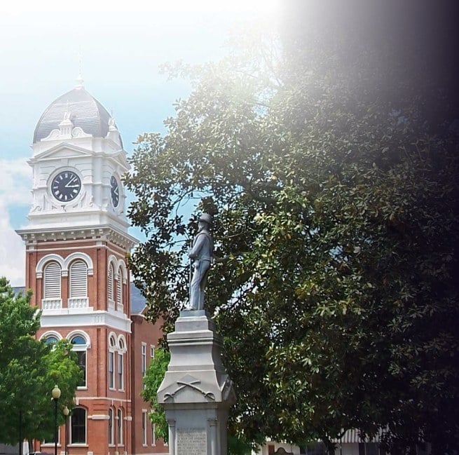 Historic courthouse square in Covington, Georgia
